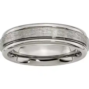 Walmart Titanium Grooved Edge 6mm Satin and Polished Band offer