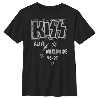 Walmart Boy's KISS Alive Worldwide Graphic Tee Black Medium offer