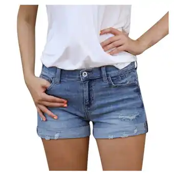 Walmart Ladies Slim Leisure Denim Shorts New Women Summer Short Jeans Denim Female Pockets Wash Denim Shorts offer