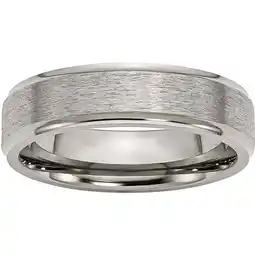 Walmart Titanium Ridged Edge 6mm Satin and Polished Band offer