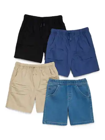 Walmart Garanimals Toddler Boy Woven Shorts Multipack, 4-Pack, Sizes 18M-5T offer