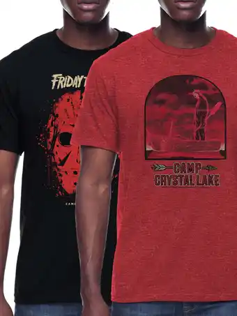 Walmart Friday the 13th Men's Boat Tours & They Were Warned Graphic Tee Shirts, 2-Pack offer