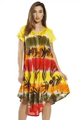 Walmart Riviera Sun Dress / Dresses for Women (Yellow, 1X) offer