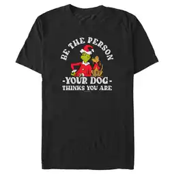 Walmart Men's Dr. Seuss Grinch Christmas Be the Person Graphic T-Shirt offer