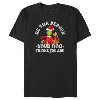 Walmart Men's Dr. Seuss Grinch Christmas Be the Person Graphic T-Shirt offer