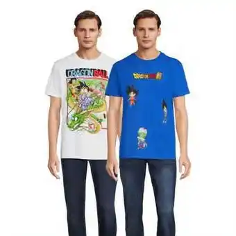 Walmart Dragon Ball Z Men's & Big Men's Graphic Tees, 2-Pack, Sizes S-3XL offer