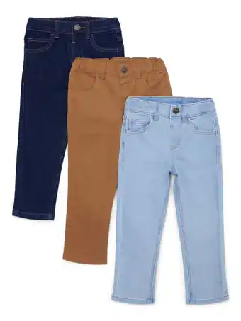 Walmart Garanimals Toddler Boy Core Denim Pants Multipack, 3-Pack, Sizes 2T-5T offer