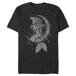 Walmart Men's The Little Mermaid Dreamy Ariel Graphic Tee Black Small offer