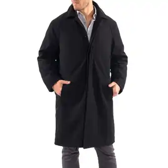 Walmart Alpine Swiss Mens Zach Knee Length Jacket Top Coat Trench Wool Blend Overcoat offer