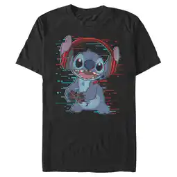 Walmart Men's Lilo & Stitch Red and Blue Gamer Graphic Tee Black Medium offer