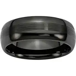 Walmart Ceramic Black 8mm Brushed and Polished Band offer