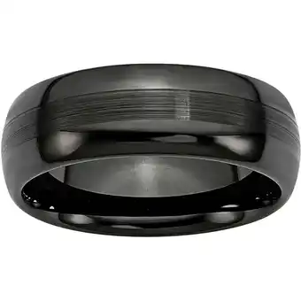 Walmart Ceramic Black 8mm Brushed and Polished Band offer