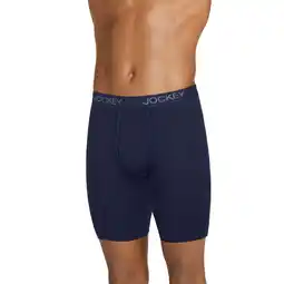 Walmart Jockey Men's Chafe Proof Pouch Ultra Soft Modal 8.5 Long Leg Boxer Brief offer