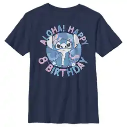 Walmart Boy's Lilo & Stitch Aloha! Happy 8th Birthday Graphic Tee Navy Blue X Small offer