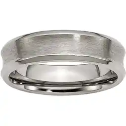 Walmart Titanium Beveled Edge, Concave 6mm Brushed & Polished Band offer