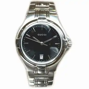 Walmart Pre-Owned GUCCI 9040M Quartz Black Dial Watch Men's (Good) offer