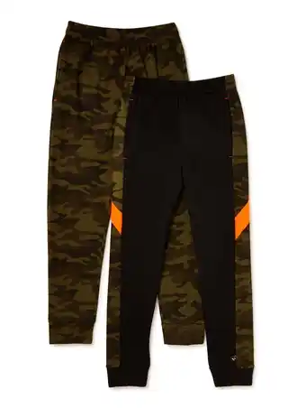 Walmart Cheetah Boys Fleece Camo Joggers, 2-Pack, Sizes 8-18 offer