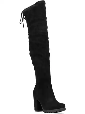 Walmart New York & Company Womens ADORA Faux Suede Over-The-Knee Boots offer