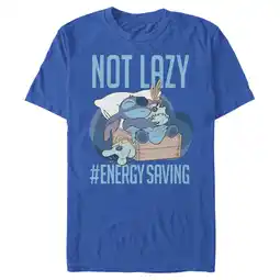 Walmart Men's Lilo & Stitch Not Lazy, Saving Energy Graphic Tee Royal Blue 2X Large offer