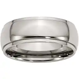 Walmart Titanium Ridged Edge 8mm Polished Band offer