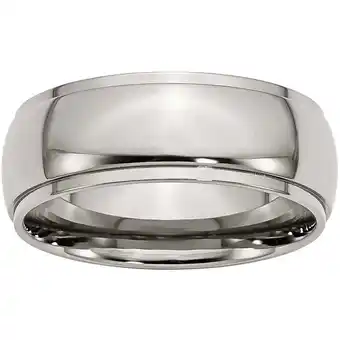 Walmart Titanium Ridged Edge 8mm Polished Band offer