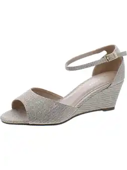 Walmart Paradox London Womens Metallic Ankle Strap Wedge Sandals offer