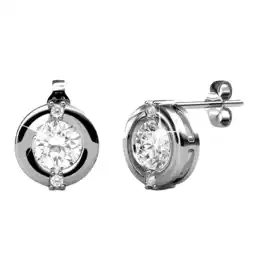 Walmart Cate & Chloe Zara 18k White Gold Plated Stud Earrings with Swarovski Crystals Gift for Women offer