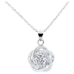 Walmart Cate & Chloe Stella 18k White Gold Plated Necklace with Simulated Diamond Crystals Gift for Women offer