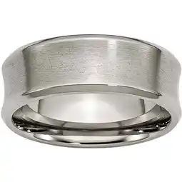 Walmart Titanium Beveled Edge Concave 8mm Brushed & Polished Band offer