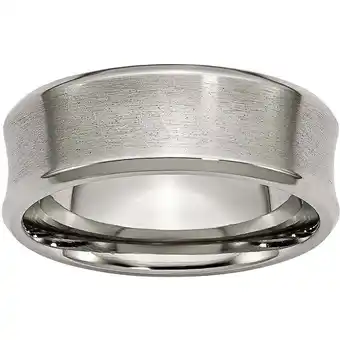 Walmart Titanium Beveled Edge Concave 8mm Brushed & Polished Band offer