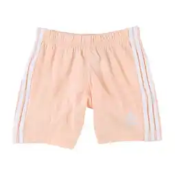 Walmart Adidas Girls 3-Stripe Athletic Workout Shorts, Orange, Infant, 18M offer