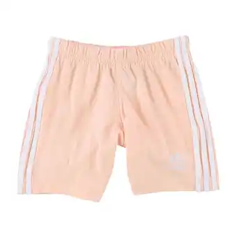 Walmart Adidas Girls 3-Stripe Athletic Workout Shorts, Orange, Infant, 18M offer