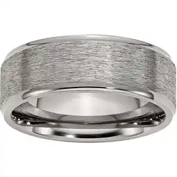 Walmart Titanium Ridged Edge 8mm Brushed and Polished Band offer