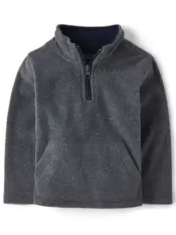 Walmart The Children's Place Toddler Boys Fleece Winter Quarter-Zip Jacket, Sizes 2T-5T offer