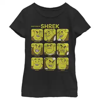 Walmart Girl's Shrek Shrek's Emotions Chart Graphic Tee Black Small offer