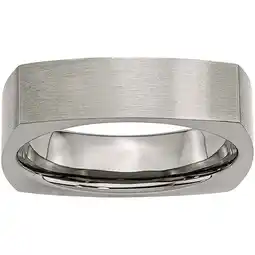 Walmart Primal Steel Titanium Square 6mm Satin Band offer