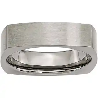 Walmart Primal Steel Titanium Square 6mm Satin Band offer