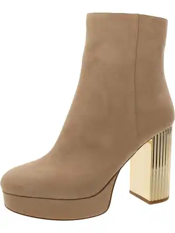 Walmart MICHAEL Michael Kors Womens Porter Suede Zipper Ankle Boots offer