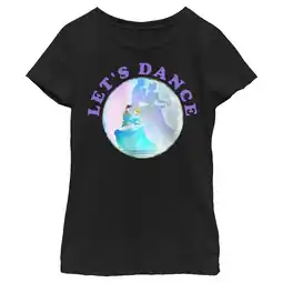 Walmart Girl's Cinderella Let's Dance Graphic Tee Black Small offer