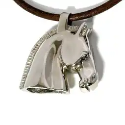 Walmart Pre-Owned Hermes HERMES Men's Cheval Necklace Pendant Horse (Good) offer