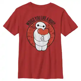 Walmart Boy's Big Hero 6 Valentine's Baymax Likes Hugs Graphic Tee Red X Large offer