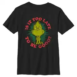 Walmart Boy's Dr. Seuss Christmas Grinch Is it too Late Graphic T-Shirt offer