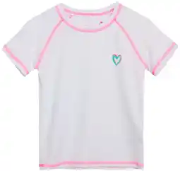 Walmart Pink Platinum Girls' Rash Guard - UPF 50+ Protective Quick Dry Short Sleeve Swim Shirt (4-16) offer