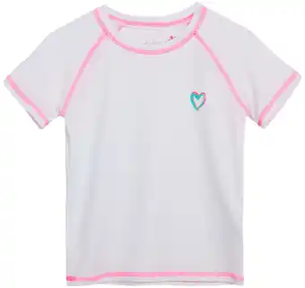 Walmart Pink Platinum Girls' Rash Guard - UPF 50+ Protective Quick Dry Short Sleeve Swim Shirt (4-16) offer