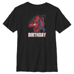 Walmart Boy's Marvel 4th Birthday Spidey Graphic Tee Black Medium offer