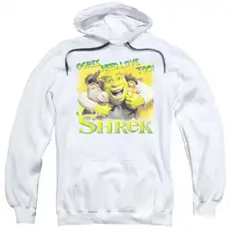 Walmart Trevco Shrek & Ogres Need Love Adult Pull-Over Hoodie, White - Small offer