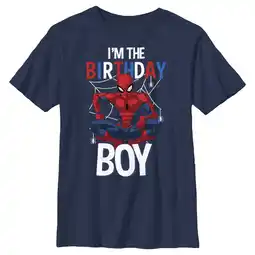 Walmart Boy's Marvel I'm Birthday Boy Spidey Graphic Tee Navy Blue X Large offer