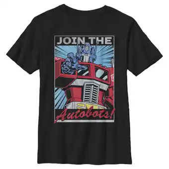 Walmart Boy's Transformers Optimus Prime Join the Autobots Graphic Tee Black Medium offer