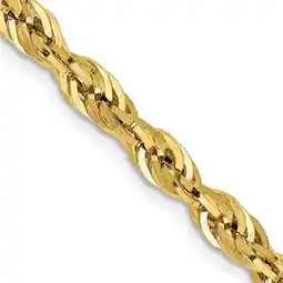 Walmart Primal Gold 10 Karat Yellow Gold 4.25mm Semi-solid Rope Chain offer