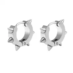 Walmart Stainless Steel Huggie Spike Earrings offer